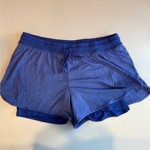 Champion Duo Dry Blue 2-in-1 Athletic Running Shorts Size L - Picture 2 of 8